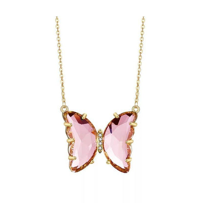 Pink Butterfly Necklace For Girls