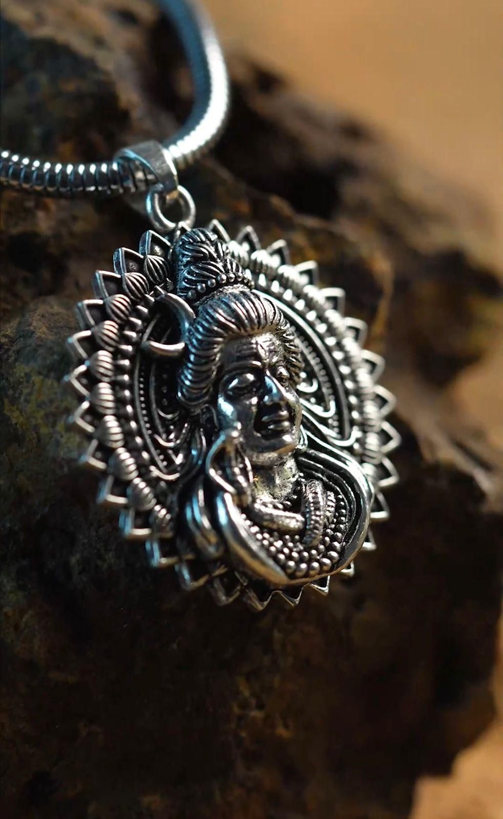 Lord Shiva ji Pendant with Snake Chain📿