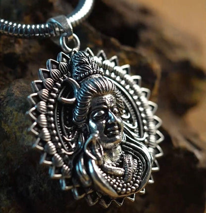 Lord Shiva ji Pendant with Snake Chain📿