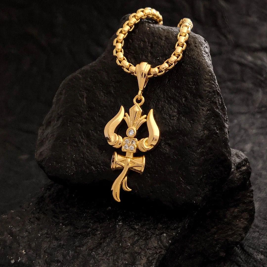 Trishul Pendant With Chain📿