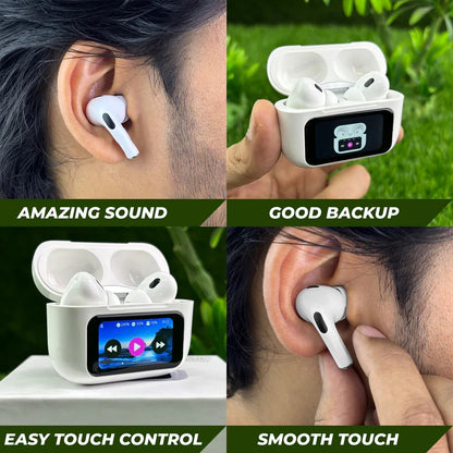 Air Buds Pro 2nd Gen Wireless Earbuds with Display Touch Screen